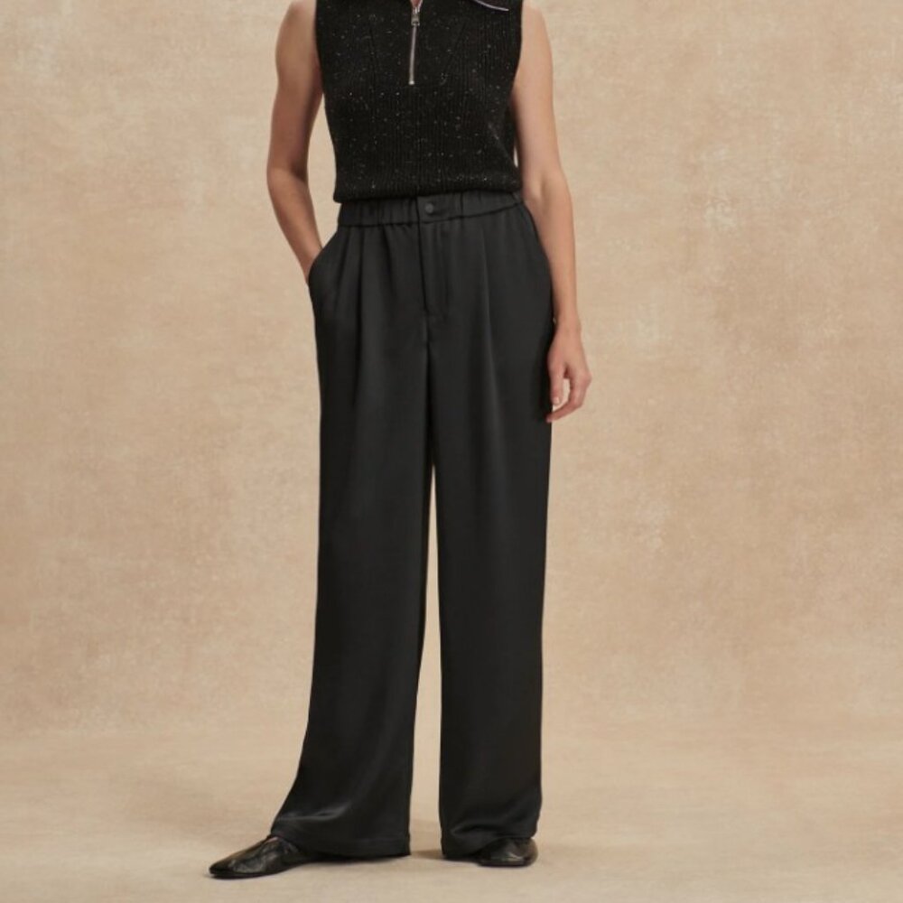 Varley Black Wide-Leg Pants